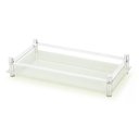 Ver imagem 1 de Bandeja Decorativa 16X30cm F. Collection Vidro e Alumínio:Branco