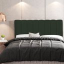 Ver imagem 1 de Cabeceira Cama Box Painel Solteiro 100 cm Dubai W01 Linho Verde Musgo - Lyam Decor