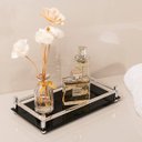 Ver imagem 3 de Bandeja Decorativa 16X30cm F. Collection Vidro e Alumínio:Preto