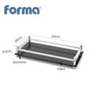 Ver imagem 4 de Bandeja Decorativa 16X30cm F. Collection Vidro e Alumínio:Preto