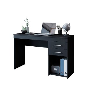 Escrivaninha Mesa Estudo com 2 Gavetas Mobihome - Preto