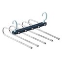 Ver imagem 1 de Cabideiro Mágico Organizador Horizontal Ou Vertical Multifuncional Cabide Dobrável 5 em 1