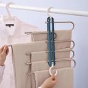 Ver imagem 2 de Cabideiro Mágico Organizador Horizontal Ou Vertical Multifuncional Cabide Dobrável 5 em 1