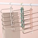 Ver imagem 3 de Cabideiro Mágico Organizador Horizontal Ou Vertical Multifuncional Cabide Dobrável 5 em 1