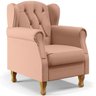 Poltrona Decorativa para Yara P02 Linho Rosê - Lyam Decor - 1