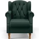 Ver imagem 7 de Poltrona Decorativa para Yara P02 Linho Verde Musgo - Lyam Decor