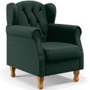 Ver imagem 2 de Poltrona Decorativa para Yara P02 Linho Verde Musgo - Lyam Decor