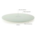 Ver imagem 3 de Centro De Mesa Giratório Ø80cm Branco Collection Vidro Forma