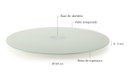 Ver imagem 3 de Centro De Mesa Giratório Ø60cm Vidro Branco Forma Collection