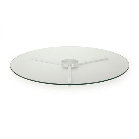 Centro De Mesa Giratório 70cm Vidro Incolor Forma Collection