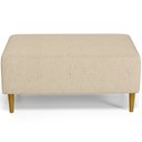 Ver imagem 3 de Puff Decorativo Sala de Estar Cléo W01 Pés Palito 90cm Linho Bege Escuro