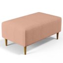 Ver imagem 1 de Puff Decorativo Sala de Estar Cléo W01 Pés Palito 90cm Linho Rosê