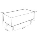 Ver imagem 5 de Puff Decorativo Sala de Estar Cléo W01 Pés Palito 90cm Linho Rosê
