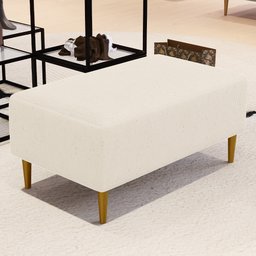 Puff Decorativo Sala de Estar Cléo W01 Pés Palito 90cm - 2
