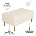 Ver imagem 4 de Puff Decorativo Sala de Estar Cléo W01 Pés Palito 90cm