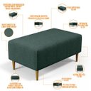 Ver imagem 4 de Puff Decorativo Sala de Estar Cléo W01 Pés Palito 90cm
