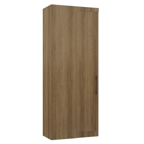 Guarda Roupa Canto Reto 90cm com 1 Porta Delphi Avelã L01 - Mpozenato