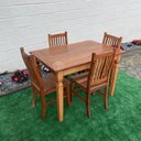 Ver imagem 3 de Mesa de Jantar Madeira de Demolição 1,20x 0,80 com 4 Cadeiras Anatômica Sudeste Rustico