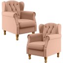 Ver imagem 1 de Kit 2 Poltronas Decorativas para Yara P02 Linho Rosê - Lyam Decor