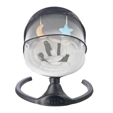 Cadeirinha de Descanso Bebê Musical Cinza Motion
