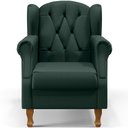 Ver imagem 6 de Kit 2 Poltronas Decorativas para Yara P02 Linho Verde Musgo - Lyam Decor