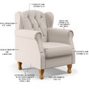 Ver imagem 4 de Poltrona Decorativa para Yara P02 Linho Cru - Lyam Decor