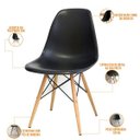 Ver imagem 4 de Mesa de Jantar Maldiva Industrial Preto F01 com 6 Cadeiras Eiffel Charles Eames Preto - Lyam Decor