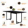 Mesa de Jantar Maldiva Industrial Preto F01 com 6 Cadeiras Eiffel Charles Eames Preto - Lyam Decor - 3