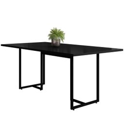 Mesa de Jantar Maldiva Industrial Preto F01 com 6 Cadeiras Eiffel Charles Eames Preto - Lyam Decor - 7