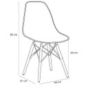 Ver imagem 6 de Mesa de Jantar Maldiva Industrial Preto F01 com 6 Cadeiras Eiffel Charles Eames Preto - Lyam Decor