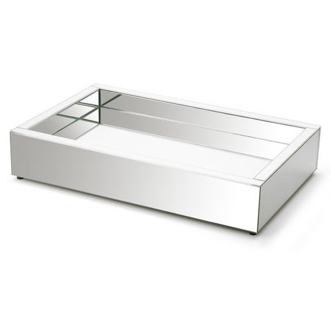 Aparador Espelhado Grande Vidro e MDF 60x38x12cm Forma Inox