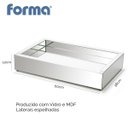Ver imagem 4 de Aparador Espelhado Grande Vidro e MDF 60x38x12cm Forma Inox