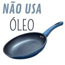 Ver imagem 3 de Frigideira Ceramica Antiaderente Frita sem Óleo Indução Azul