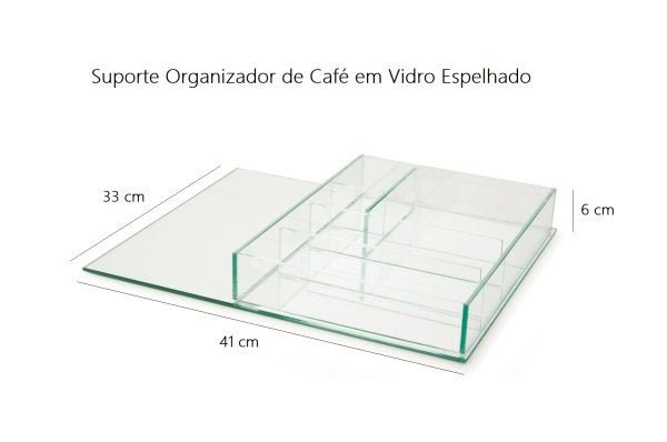 Suporte e Organizador Para Cápsulas De Café em Vidro Espelho - 3