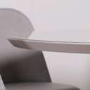 Ver imagem 4 de Mesa de Jantar Redonda C/ Vidro para 6 Lugares Bennett 135 Cm - Natural C/ Off White Fosco