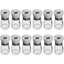 Ver imagem 1 de Kit 12 Moedores de Sal e Pimenta 170ml Vidro Manual Triturador Moinho Cerâmica Lyor