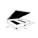 Ver imagem 4 de Cama Box Baú Queen Bipartido 158 Suede Bege com Colchão Ortobom Airtech Spring Pocket D26 Bege 70x15