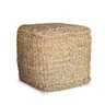 Puff Artesanal Quadrado Natural Taboa Decoração Casa 40x40cm - 1