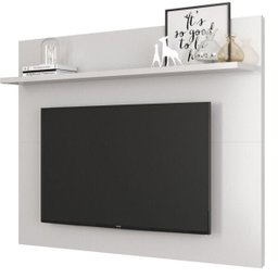Painel para Tv até 46 Polegadas com Prateleira Topázio Branco Acetinado - 1 Painel para Tv até 46 Polegadas com Prateleira Topázio Branco Acetinado - 1