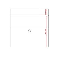 Painel Pequeno para Tv até 32 Polegadas Retro com 1 Prateleira Sala Quarto Yan Branco Acetinado - 5