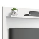 Ver imagem 6 de Painel Pequeno para Tv até 32 Polegadas Retro com 1 Prateleira Sala Quarto Yan Branco Acetinado