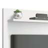 Painel Pequeno para Tv até 32 Polegadas Retro com 1 Prateleira Sala Quarto Yan Branco Acetinado - 6