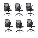 Ver imagem 1 de Kit com 6 Cadeira Escritório Diretor Office Columbus com Tela Mesh Preto Rivatti