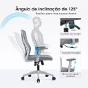 Ver imagem 7 de Cadeira de Escritório Giratória Presidente Verte Tela com Braço Regulável Cinza