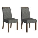 Ver imagem 1 de Kit 2 Cadeiras de Jantar 4255 com Espaldar Rustic/silver Madesa