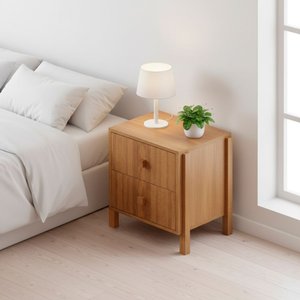 Mesa de Cabeceira Evo Freijó 2 Gavetas