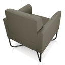 Ver imagem 5 de Poltrona Marisa Suede Base X Industrial Preta - D’Rossi - Marrom Rato