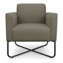 Ver imagem 3 de Poltrona Marisa Suede Base X Industrial Preta - D’Rossi - Marrom Rato