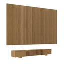 Ver imagem 3 de Rack Ripado com Painel Ripado para Tv até 86 Polegadas 230cmx360cm Aruá CabeCasa MadeiraOriginals