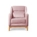 Ver imagem 2 de Poltrona Encosto Alto para Sala Áquila Veludo Rosa 201